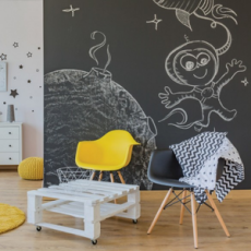 Quarto de crianças pintado com tinta ardósia